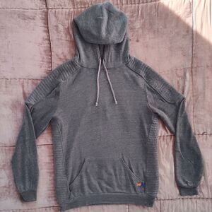 Aviator Nation Gray Moto Pullover Hoodie Sweatshirt